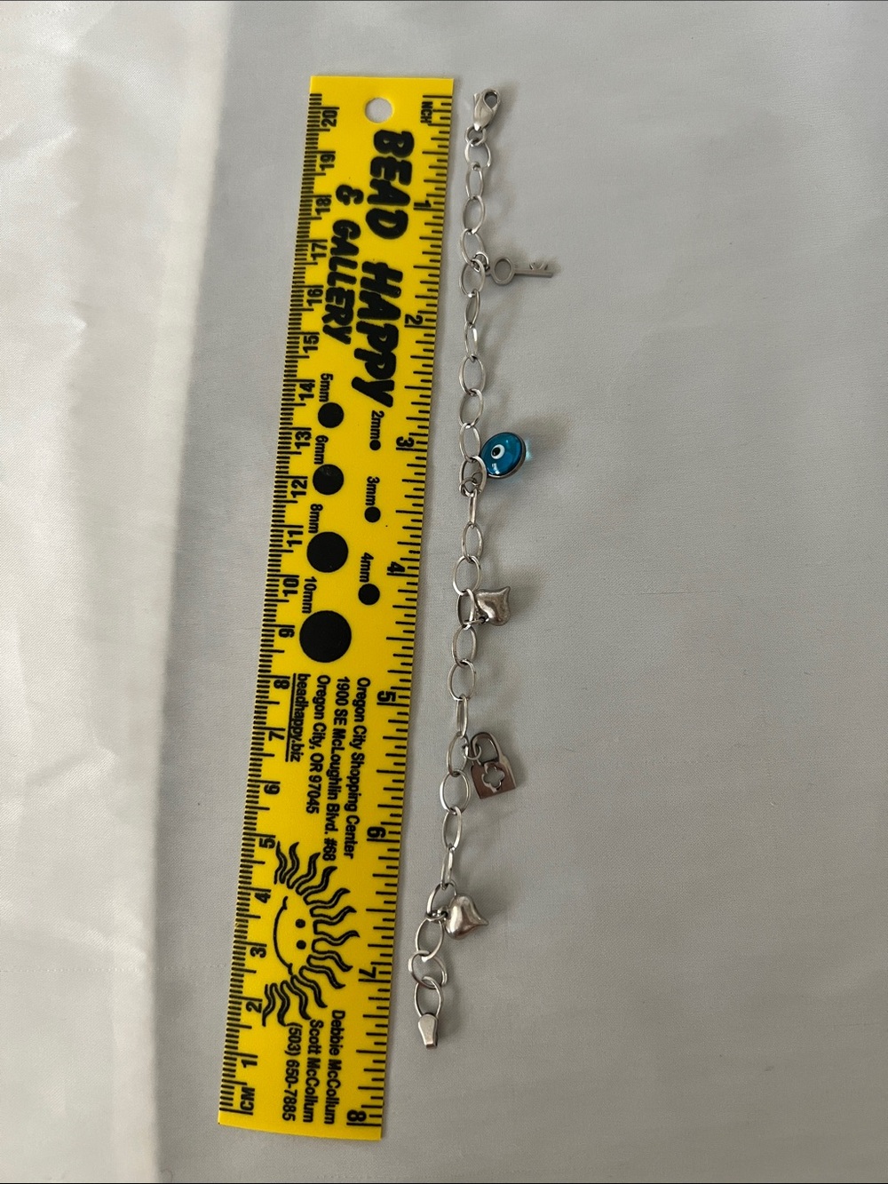 Sterling Silver Charm Bracelet with charms